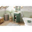Meuble-lavabo de 40 cm (16 po) avec lavabo en céramique, meuble-lavabo simple autoportant avec porte à fermeture amortie, tablette réglable, style français, pieds robustes