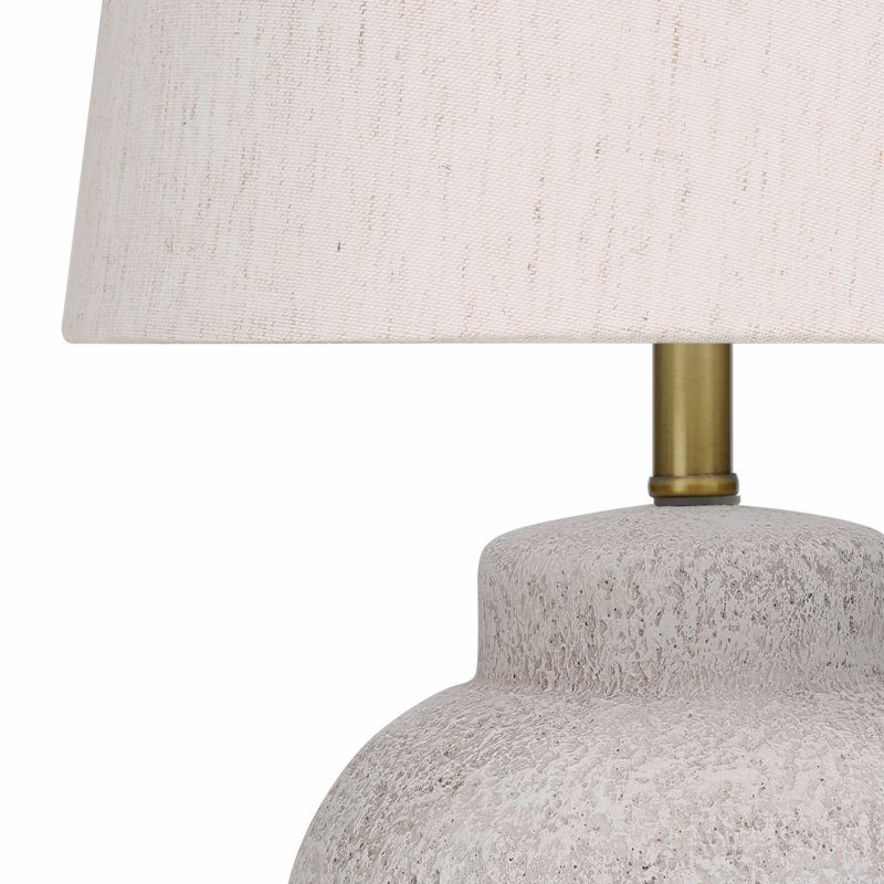 Lighting, H 22 ", lampe de table, béton crème