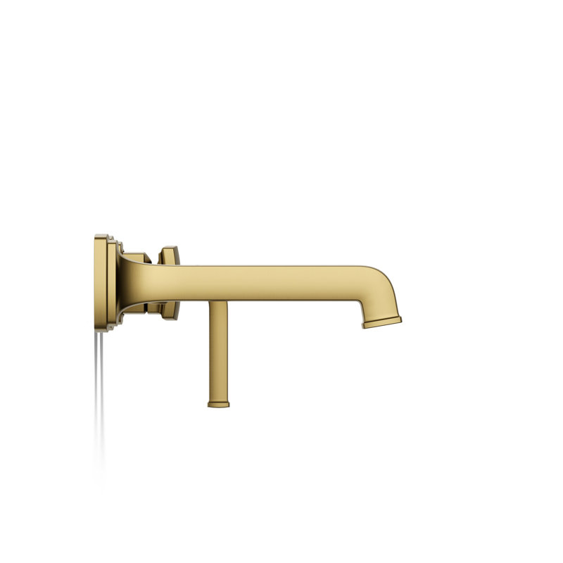 Riff Wall-Mount Single-Handle Bathroom Sink Faucet, Vibrant Brushed Moderne Brass