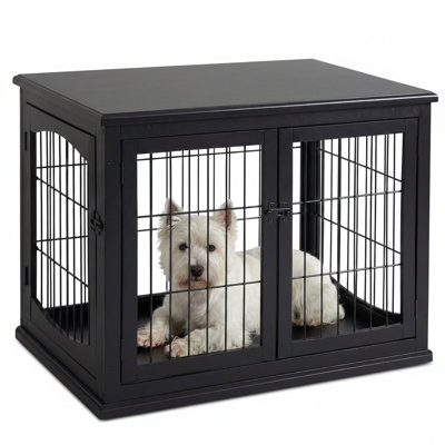 Cage compacte pour chien, cage pour chien conçue comme un meuble