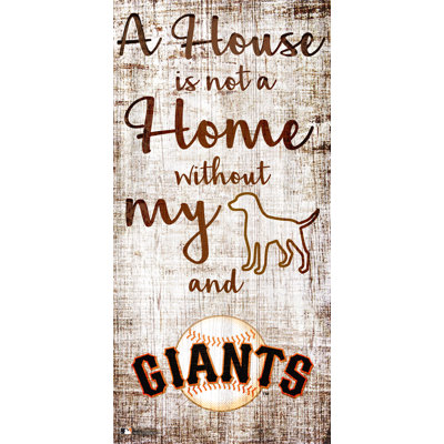 MLB Team «A House is Not a Home Sign», art textuel sur bois