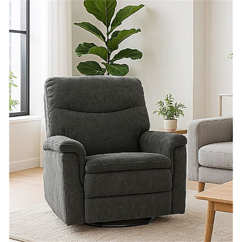 Fauteuil inclinable pivotant rembourré Man Wah, Métal industriel