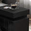 HOMCOM High Gloss Front Bedside Table APP Control RGB LED Black
