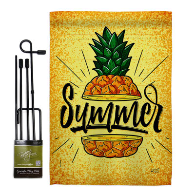 Ensemble de drapeaux en polyester 18,5 po x 13 po Pinapple