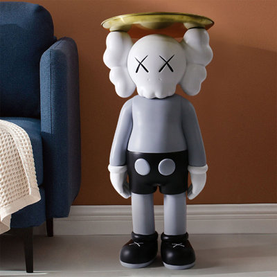 Premium Resin Decorative Figurine with Matte Finish and Tray