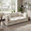 Canapé modulaire moderne de 93,7 po, canapé modulaire, canapé-lit en L, repose-pieds mobile, accoudoirs de rangement et ports USB, mousse haute densité et coussins élégants cousus-129386579