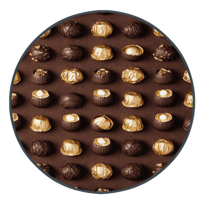  Washable Ferrero Rocher Desserts Area Rug