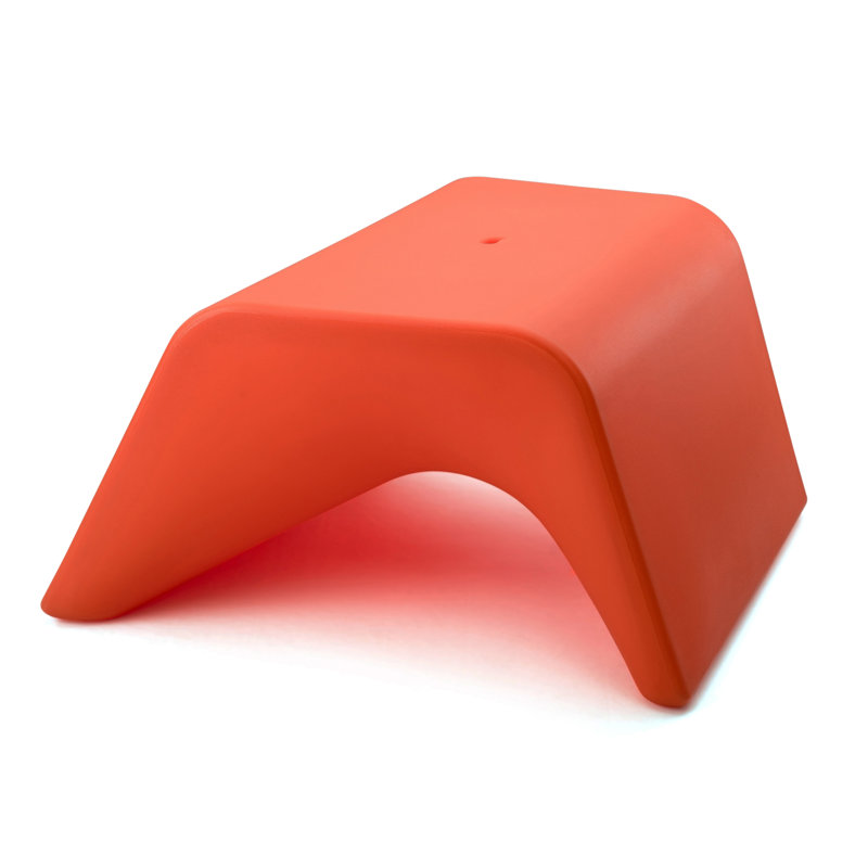 Plastic Accent Stool, Orange