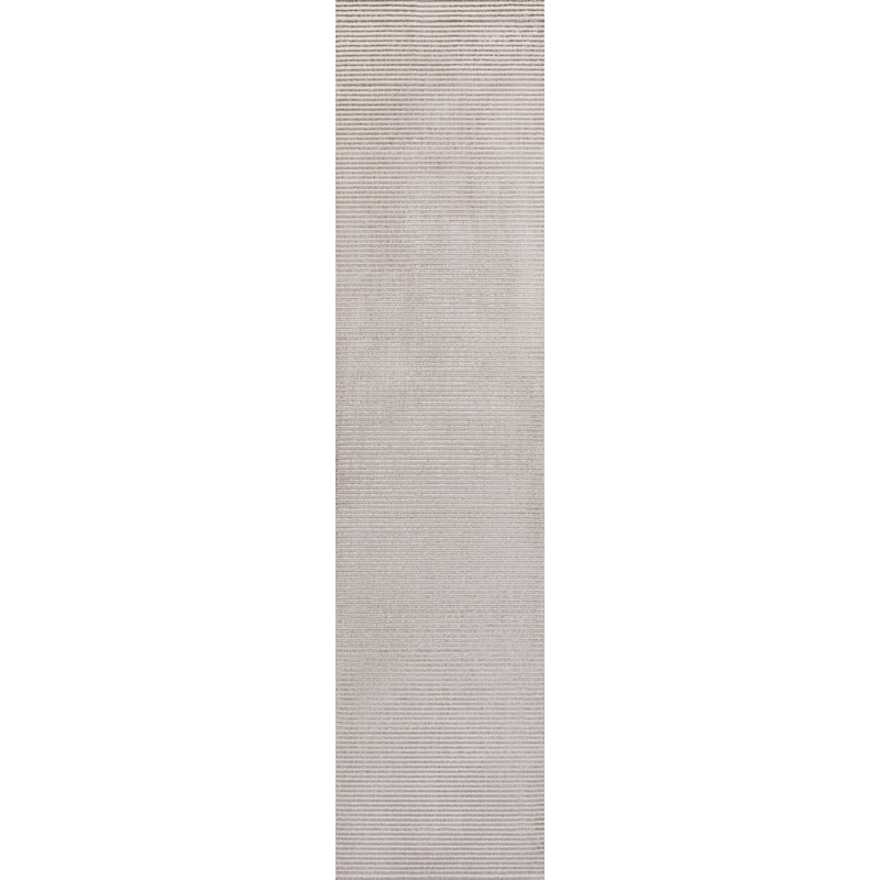 Tapis crème / argent Wolcott, Tapis de couloir 2 pi x 8 pi