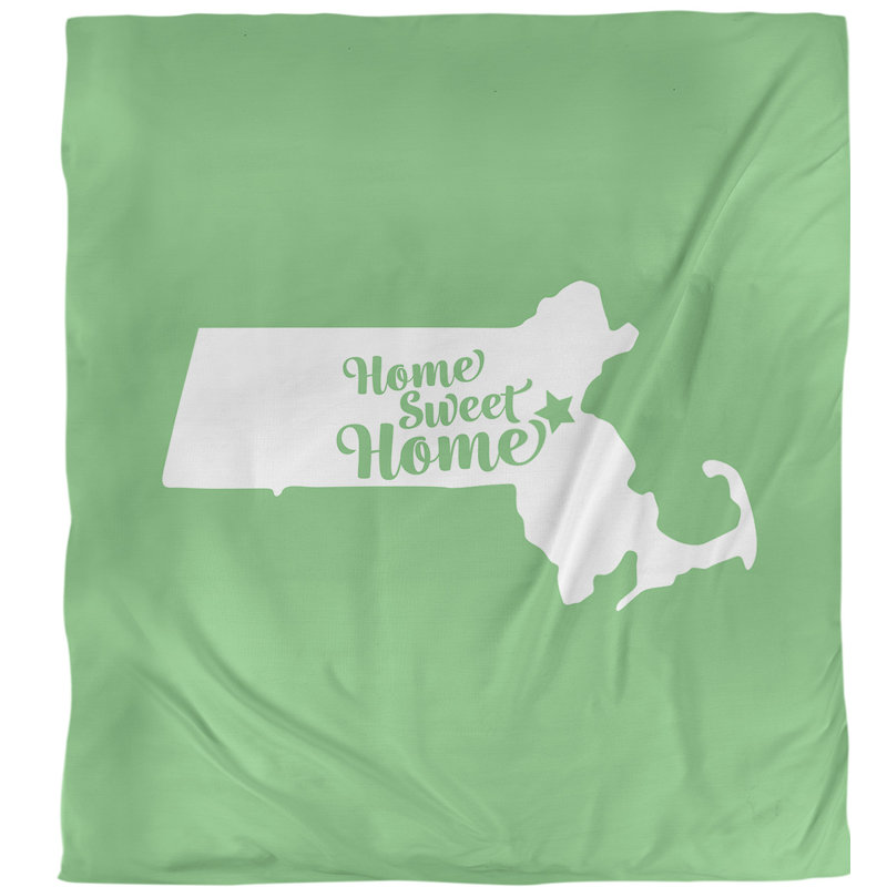 Housse de couette simple pour boston home, Housse de couette pour grand lit, Vert, Microfibre