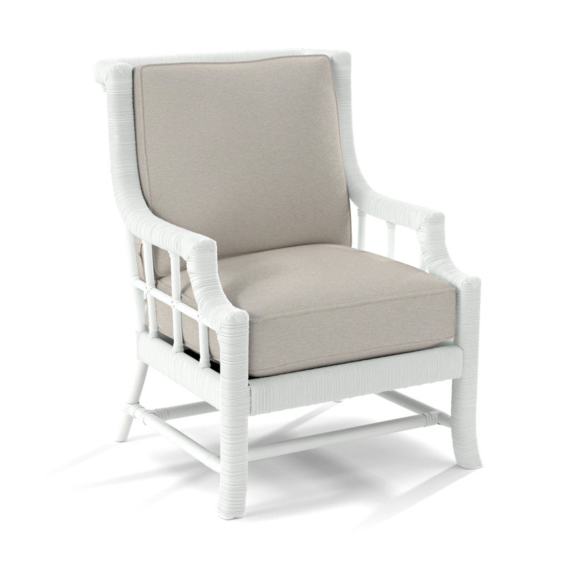 Lafayette Armchair, Frost White, White Performance Fabric; 0851-94