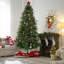 Sapin de Noël artificiel de 2,3 m (7,5 pi) avec télécommande, pour salon, patio et jardin.