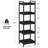 5 Tier Narrow Corner Bookshelf, Wooden Display and Storage-889004981