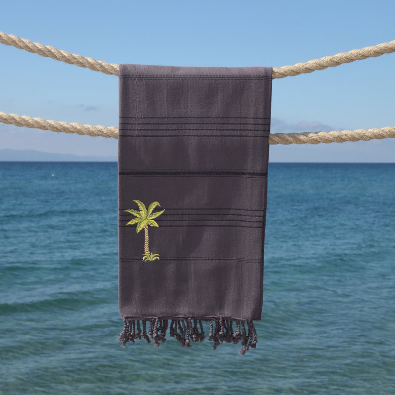 Serviette de plage Summer Fun Breezy Pestemal, Gris
