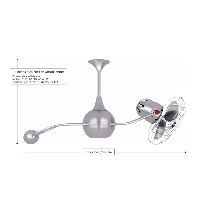40" Brisa 2000 3 Blade Ceiling Fan, Bronzette