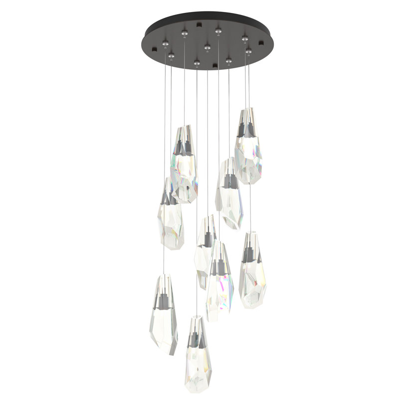 Luma 9 - Light Crystal Pendant, Oil Rubbed Bronze, Standard: 16" - 80"
