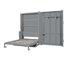Grand lit mural avec placard, gris-455738401
