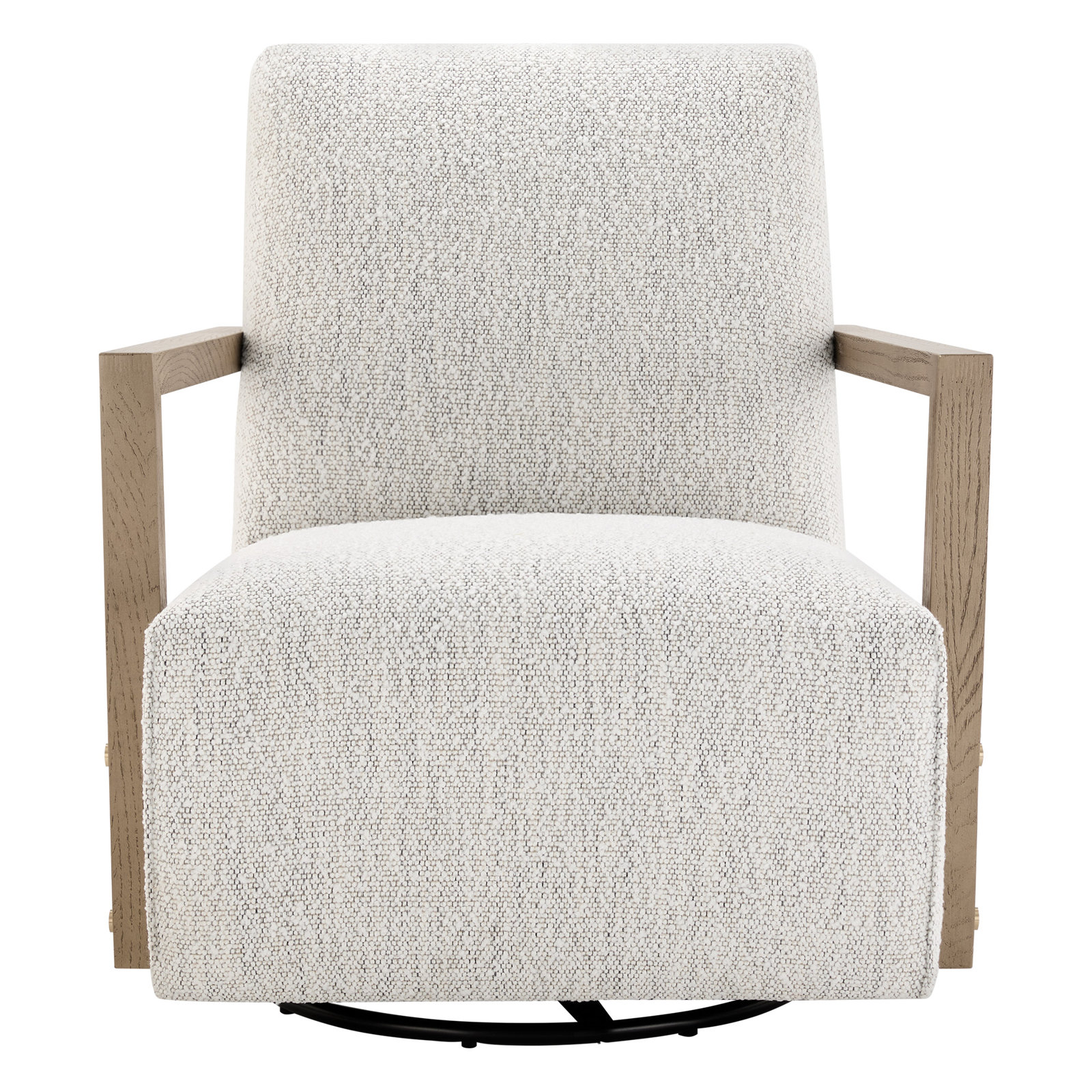 Camino Upholstered Swivel Accent Chair, Merino Cotton Performance Boucle