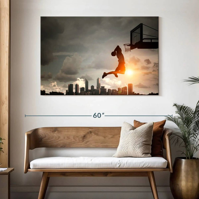 Sireci Basketball Dunk, 32" H x 48" W