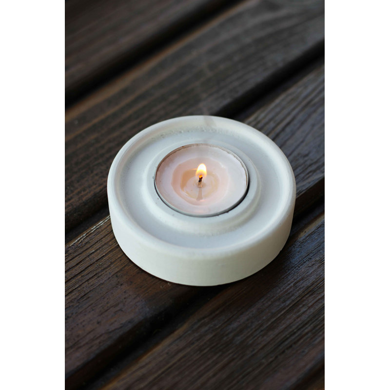 Concrete / Cement Tabletop Tealight Holder, Grey