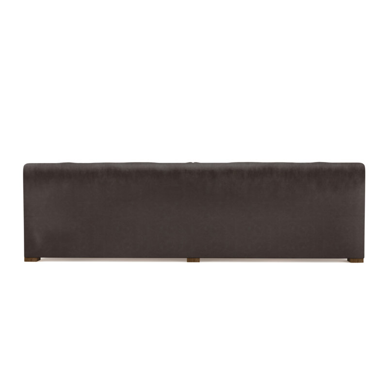 Crosby Slope Arm Sofa, 32.5" H x 84" W x 43" D, Vintage Leather Chocolate, Ebony