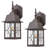 2-pack 14in Oil-rubbed Bronze Dusk To Dawn Outdoor Wall Lantern With Seeded Glass Shade