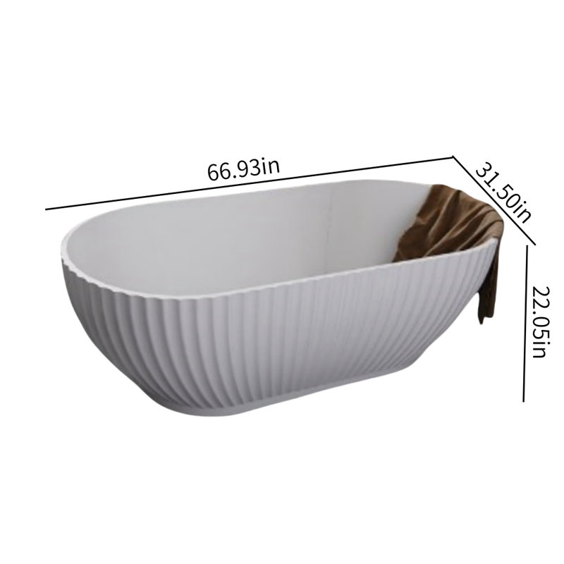 66.93'' W 22.05'' H Tub & Shower Kit
