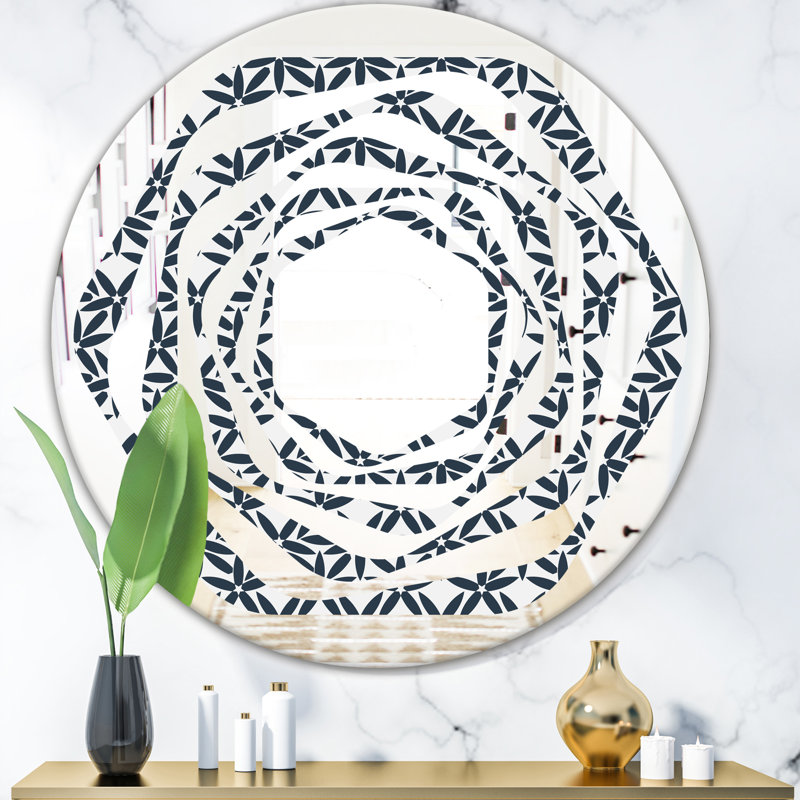 Miroir mural abstrait sans cadre, H 31,5 po x l po