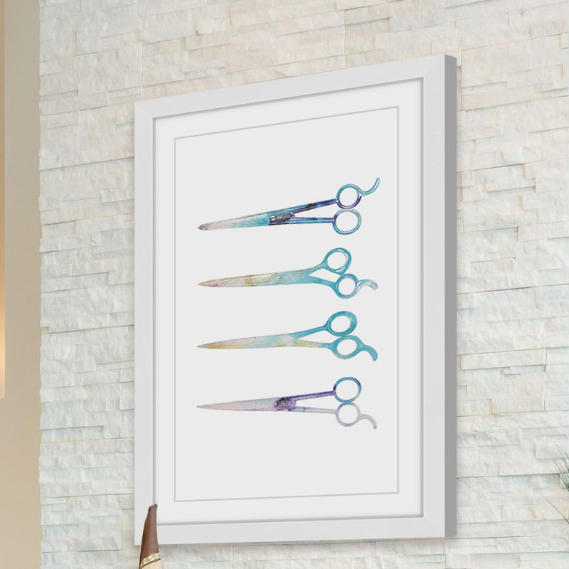 Scissors by Diana Alcala - Single Picture Frame Painting, 61cm H x 41cm W x 3.8cm D