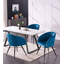Goddard 4 Person Dining set - a Rectangular Extendable Dining Table with Metal Legs and a Set of 4 Quilted Velvet Dining Chairs for Dining Room - Modern Dining Table Set-1092275632-1092275635