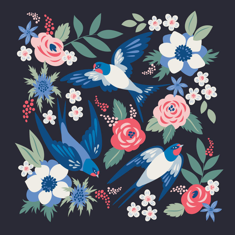 Zalia " Vector Illustration ", 12" H x 12" W