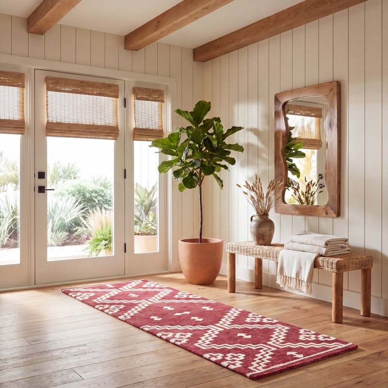 Abbie-Rose Hand Tufted Wool Southwestern Rug, Runner 2'3" x 8'