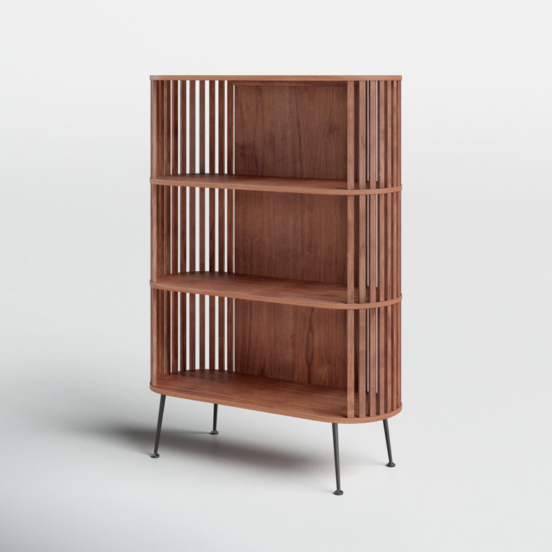 Henrich Solid Wood Bookcase, Light Brown