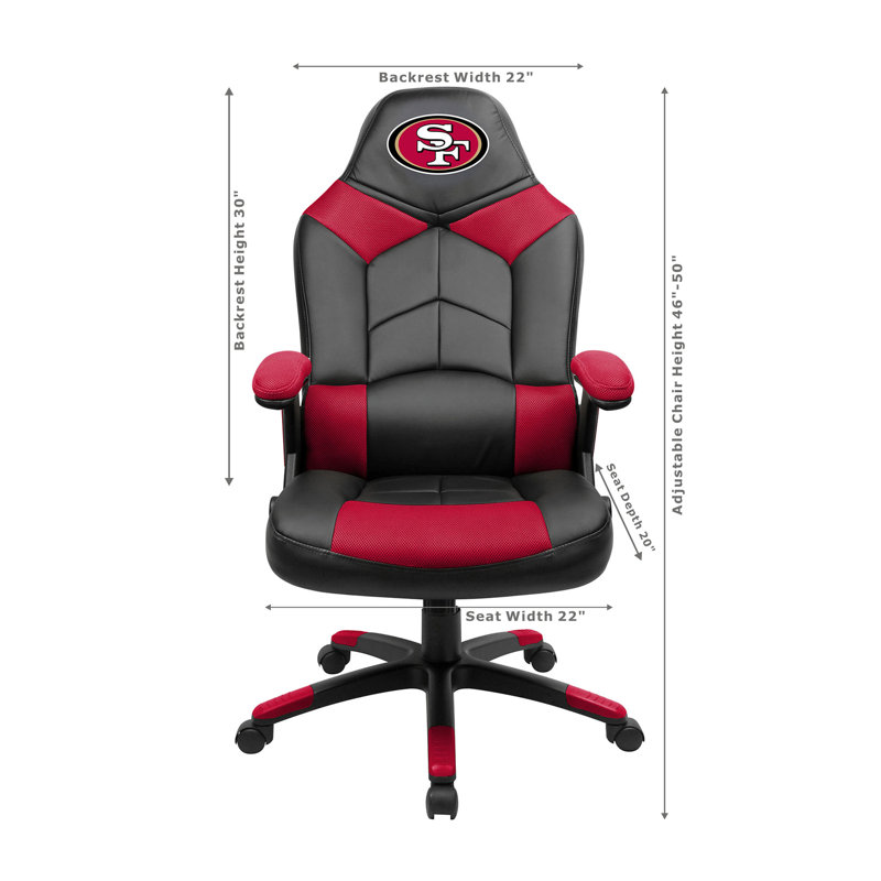 NFL Oversized Gaming Chair, Black/Red and San Francisco 49Ersand