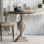 30" Ramani Antique Round Wood Table, Distressed Design, Rustic Style