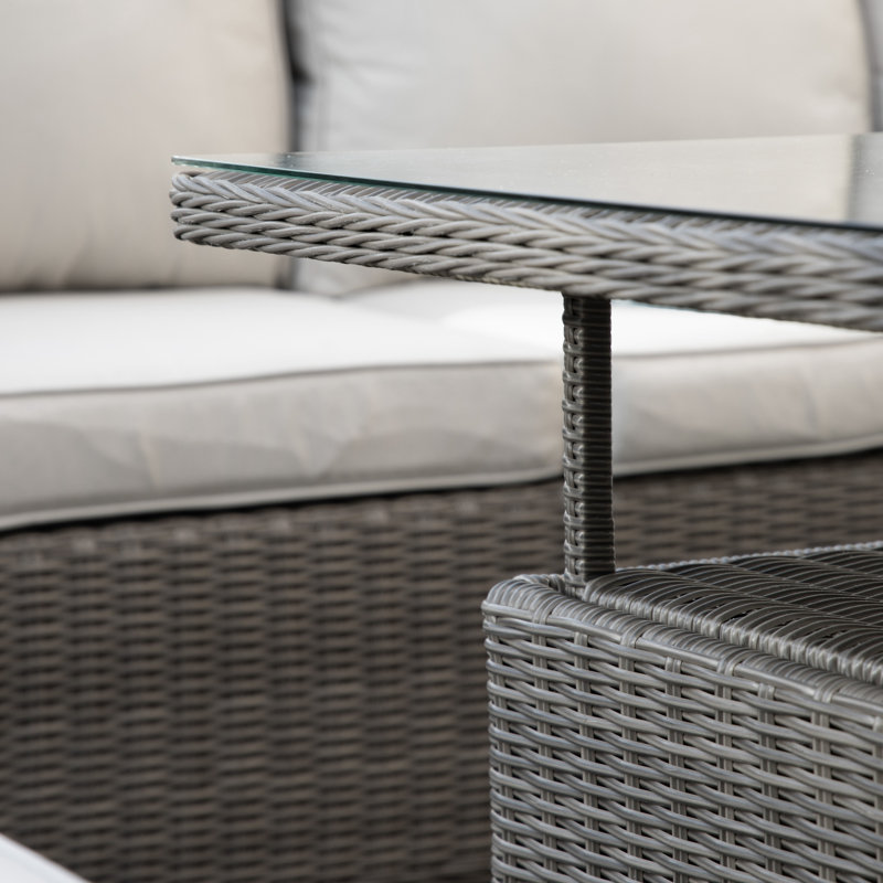 Blaney Rattan 8 - Person Seating Group with Cushions