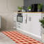 Tapis à carreaux orange-53651011