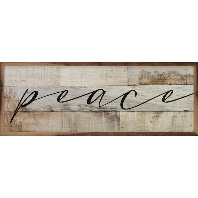 Peace Whitewash, 8" H x 24" W