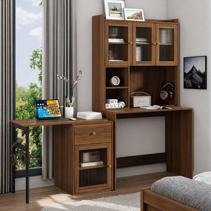 Computer Desk With Tall Bookshelf