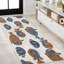 Tapis intérieur / extérieur bleu marine / orange / crème Wigand-69806509