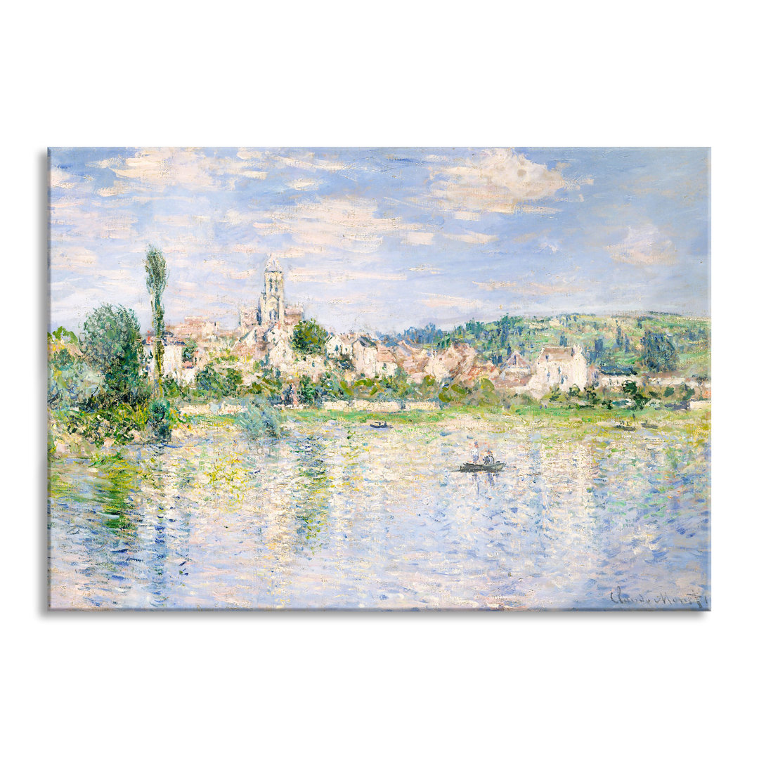 Glasbild Ein Strauß Sonnenblumen von Claude Monet