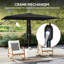 Parasol rectangulaire en aluminium 6,4 x 9,7 pi