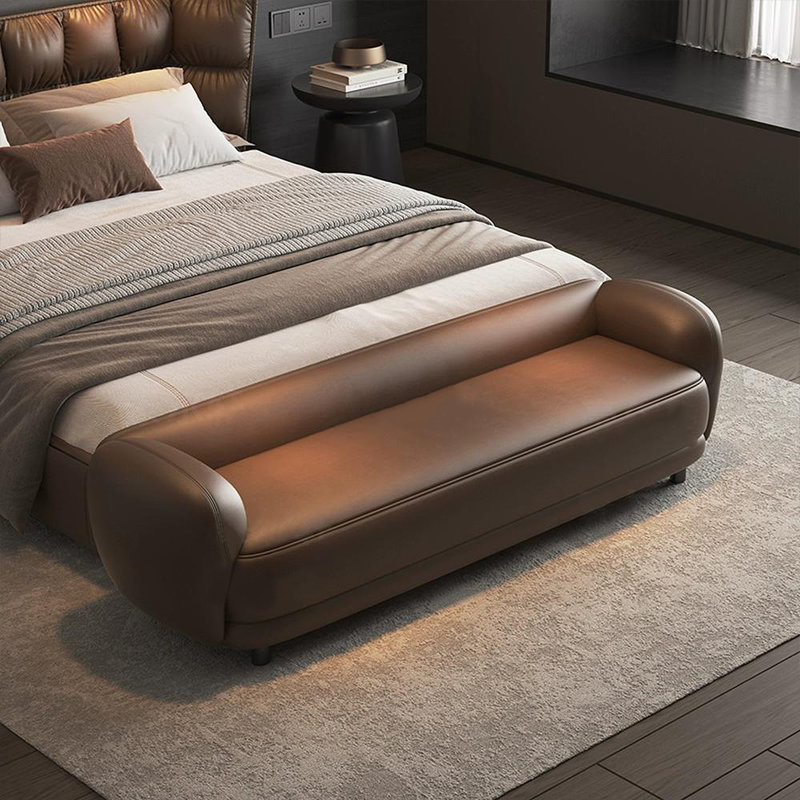 Banc avec revêtement, Brun