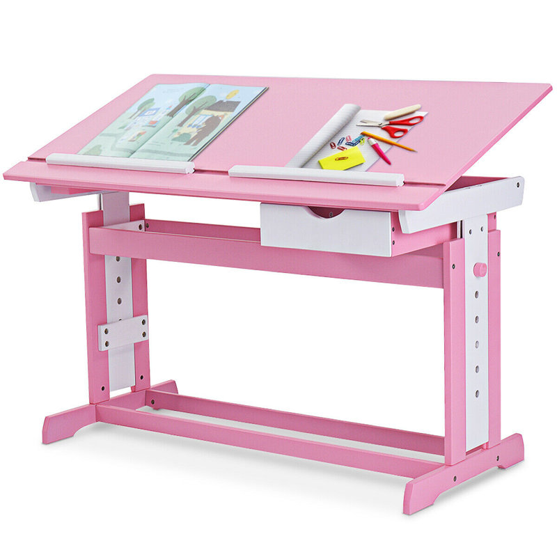 Elin 109cm Art Desk, Pink