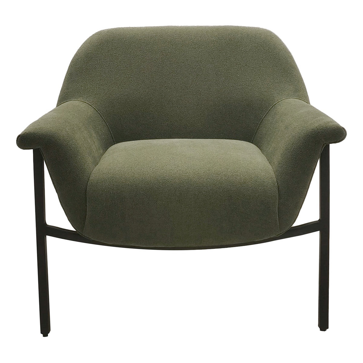Accent Armchair, Green Polyester
