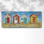 Bright Beach Huts sur impression sur toile-536409762