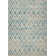 Tapis géométrique blanc / bleu Doop