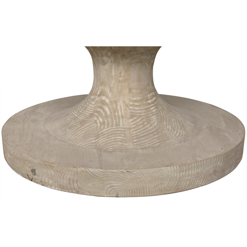 Erica Round Solid Wood Dining Table, Gray Wash