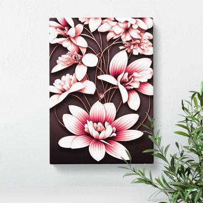 Art Deco Flowers No.3 - Wrapped Canvas