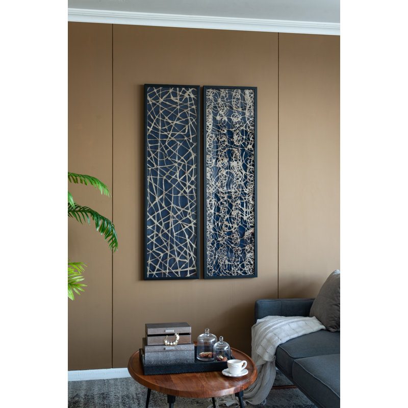 S/2 15.5x55" Tannis Rice Paper Shadow Boxes